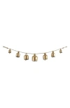 Willow Row Bohemian Metal Cow Bell Garland In Gold