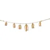 Willow Row Bohemian Metal Cow Bell Garland In Gold