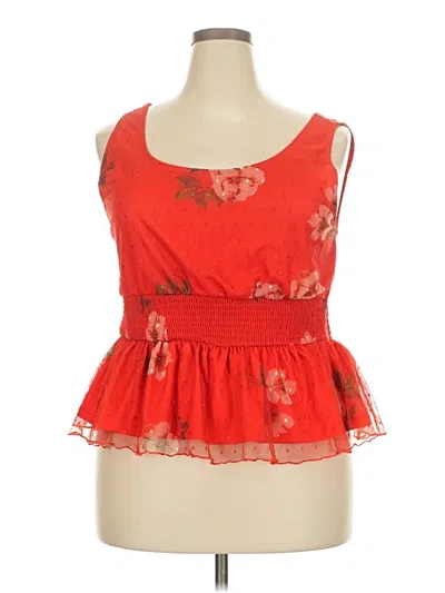 Pre-owned Willow Sleeveless Blouse In Red