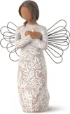 Willow Tree Remembrance (darker Skin) Angel Memories Sculpted Hand-painted Figure In Neutral