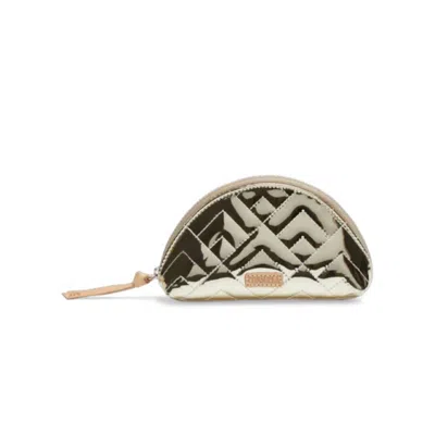 Willows Women's Evadney Medium Cosmetic Case In Gold Metallic In Green