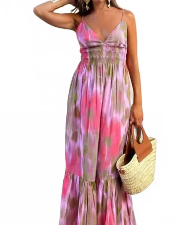 Willshela Pretty Love Dress In Pink / Brown In Multi