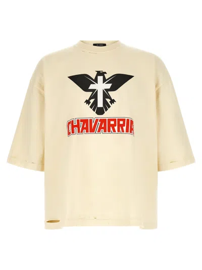 Willy Chavarria Beige Aguila Buffalo T-shirt In Neutral