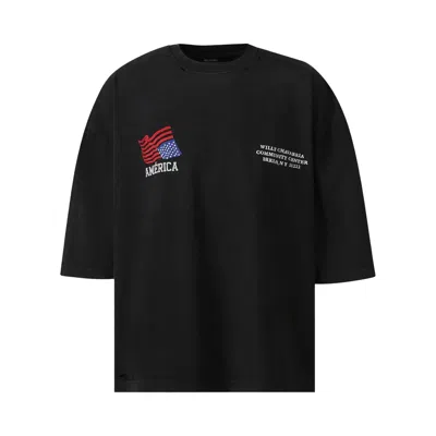 Pre-owned Willy Chavarria America Community Center Buffalo Tee 'black'
