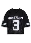 Willy Chavarria Mesh-panel Football Jersey In Black