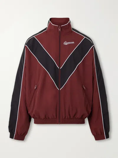 Willy Chavarria Bad Boy Chevron-panelled Logo-embroidered Jacket In Black