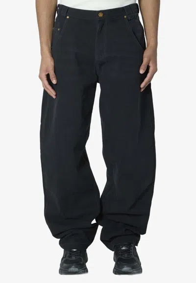 Willy Chavarria Bad Boy Baggy Jeans In Black