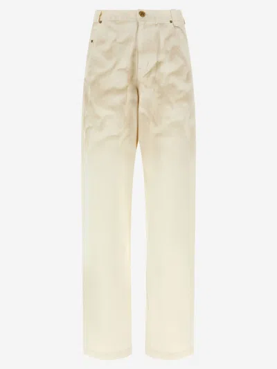 Willy Chavarria Bad Boy Cotton Jeans With A Wrinkled Texture In Gray