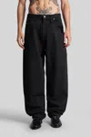Willy Chavarria Toluca Oversized Wide-leg Distressed Cotton-canvas Trousers In Black