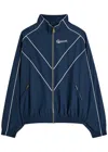Willy Chavarria Bad Boy Logo-embroidered Shell Track Jacket In Blue
