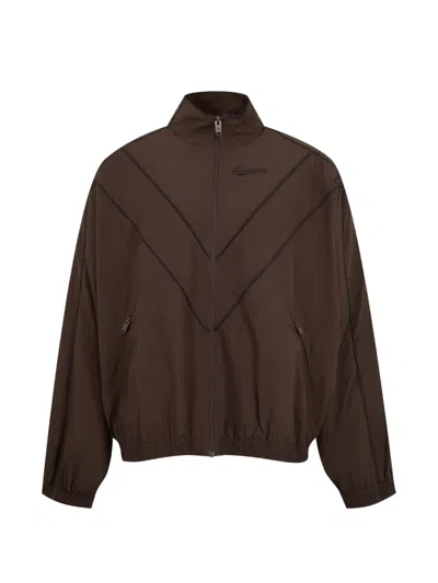 Willy Chavarria Bad Boy Piped Track Jacket In Brown