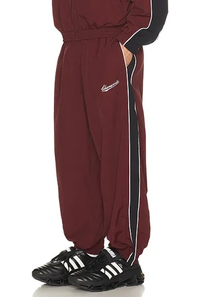 Willy Chavarria Bad Boy Track Pant In Bordeaux