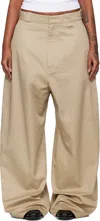 Willy Chavarria Beige Cholo Chino Trousers In Brown