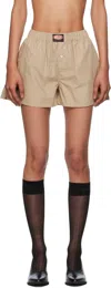 Willy Chavarria Beige 'willy' Boxer Shorts In Neutral