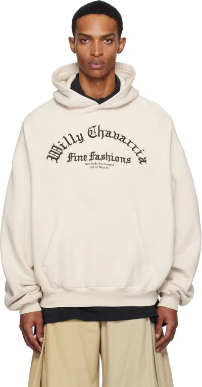 Willy Chavarria Beige 'willy' Gymnasio Juggernaut Hoodie