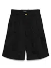 Willy Chavarria Black Borracho Bermuda Shorts In Black