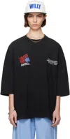 Willy Chavarria Black 'américa Community Center' Buffalo T-shirt In Black