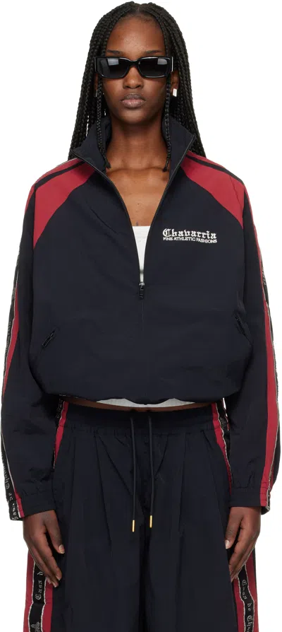 Willy Chavarria Black & Red 'casa De Chavarria' Tape Jacket