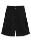 Willy Chavarria Black Borracho Bermuda Shorts In Black