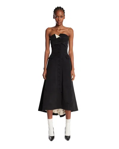 Willy Chavarria Black Bustier Dress