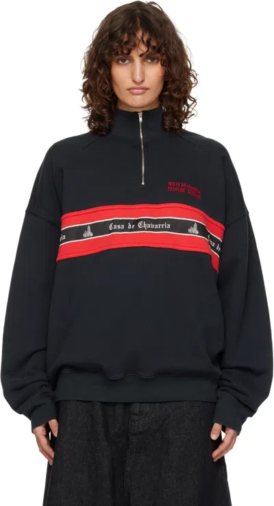 Willy Chavarria Black 'casa De Chavarria' Gilroy Sweatshirt