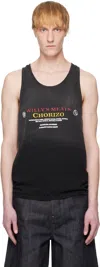 Willy Chavarria Black 'chorizo' Destroyed Tank Top