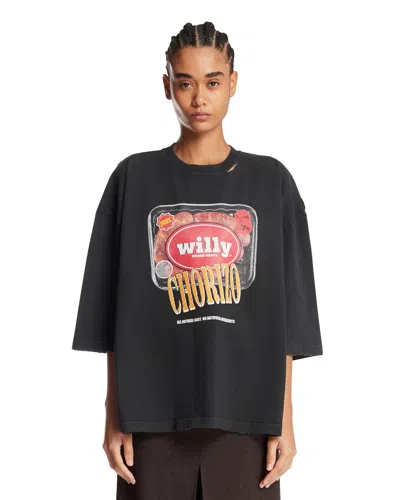 Willy Chavarria Black Chorizo Oversized T-shirt