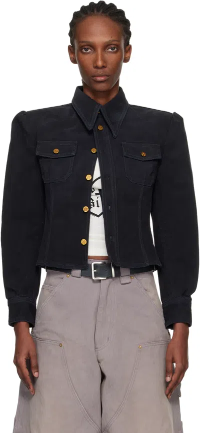 Willy Chavarria Black Denim Chavela L/s Shirt