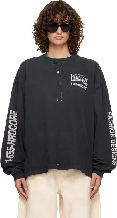 Willy Chavarria Black 'hardcore' Buffalo L/s T-shirt