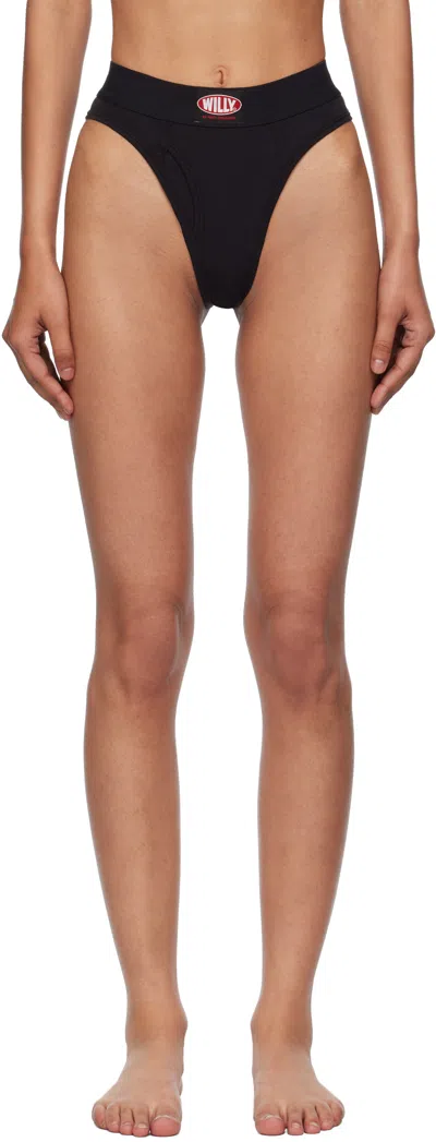 Willy Chavarria Black High Waisted Briefs