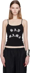 Willy Chavarria Black Printed Text Tank Top In Brown