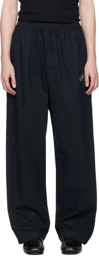 Willy Chavarria Black Ruff Rider Track Pants