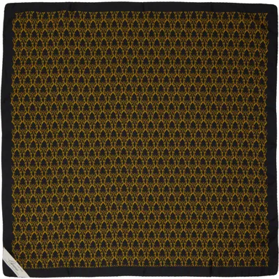 Willy Chavarria Black Silk Scarf In Brown