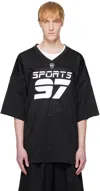 Willy Chavarria Black 'sports' Football Jersey T-shirt