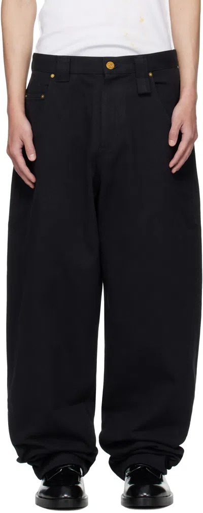 Willy Chavarria Black Tapered Bad Boy Jeans