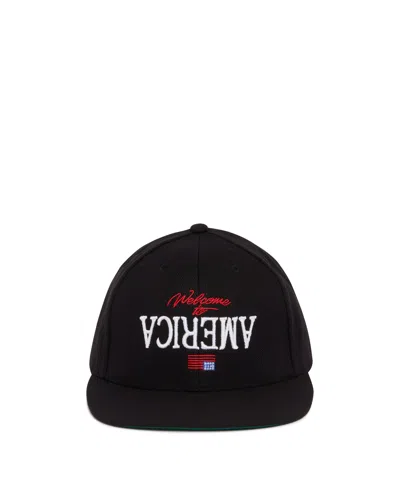 Willy Chavarria Black Welcome America Cap