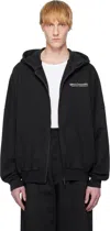 Willy Chavarria Black 'willy Fashion Service' Standard Zip Hoodie