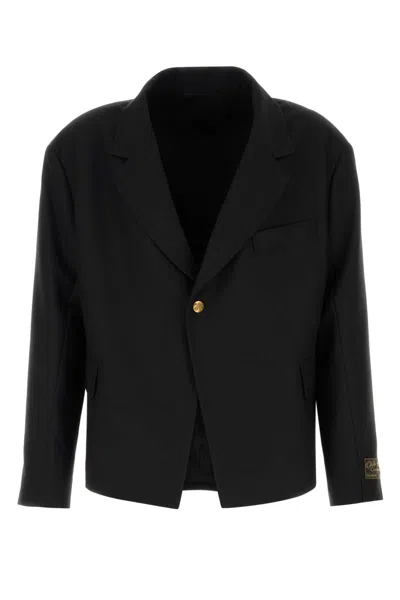 Willy Chavarria Black Wool Oversize Blazer