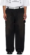 Willy Chavarria Black Workwear Toluca Trousers In Black