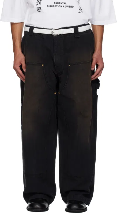 Willy Chavarria Black Workwear Toluca Trousers