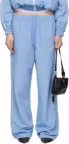 Willy Chavarria Blue Ruff Rider Track Pants In Blue