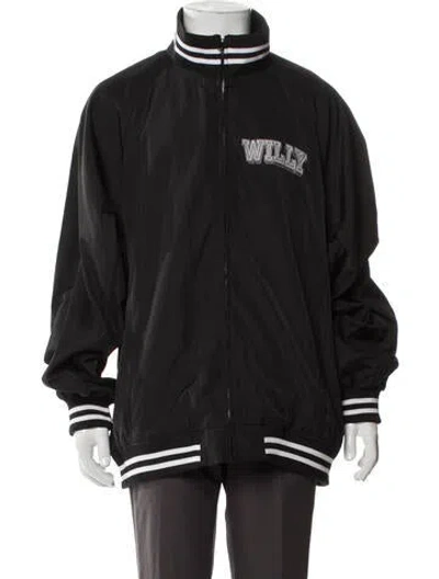 Pre-owned Willy Chavarria Bomber Jacket In Black
