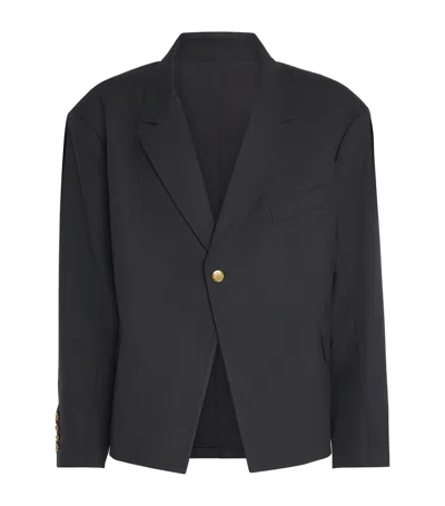 Willy Chavarria Box Cutter Blazer In Black
