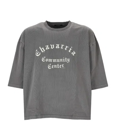 Willy Chavarria Buffalo Oversized T-shirt In Gray