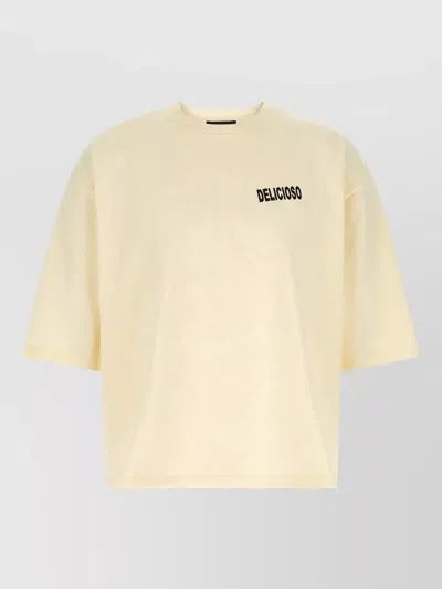 Willy Chavarria Buffalo Taco Shop Crew Neck T Shirt In Neutral