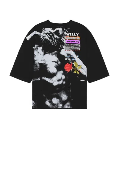 Willy Chavarria Buffalo Tee End Is Near In Black