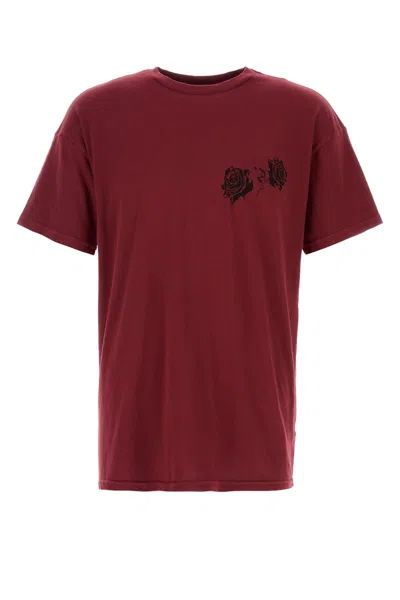 Willy Chavarria Burgundy Cotton Willy Label T-shirt