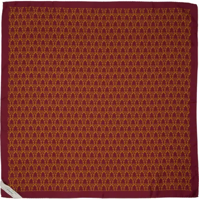 Willy Chavarria Burgundy Silk Scarf In Brown
