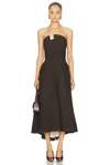 Willy Chavarria Bustier Dress In Brown