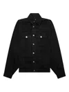 Willy Chavarria Buttoned Denim Jacket In Black